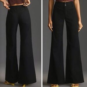 MAEVE The Junie High Rise Wide Leg Black Flare Jeans Womens Pants